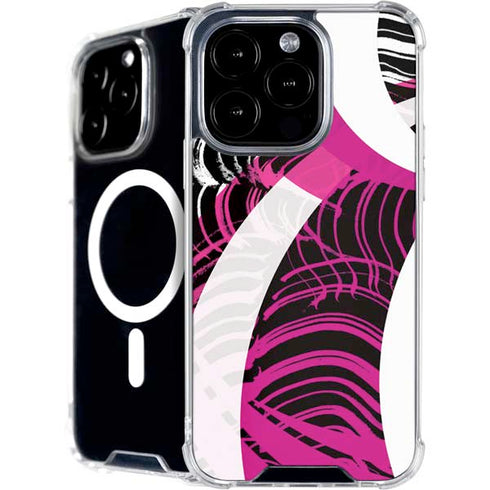 Pink and White Hipster iPhone 16 Pro MagSafe Case