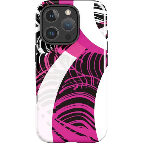 Pink and White Hipster iPhone 16 Pro Max Impact Case