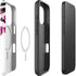 Pink and White Hipster iPhone 16 Pro Max Magsafe Impact Case