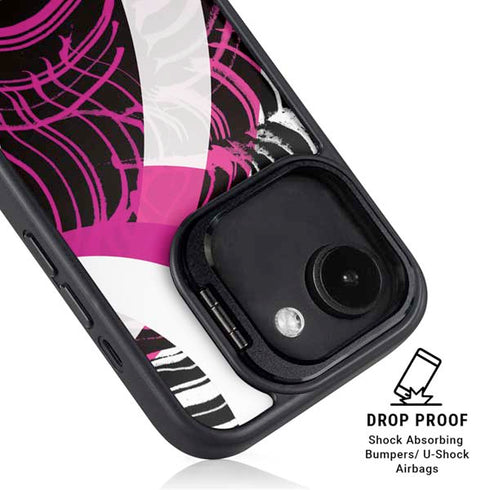 Pink and White Hipster iPhone 16e Kickstand Case