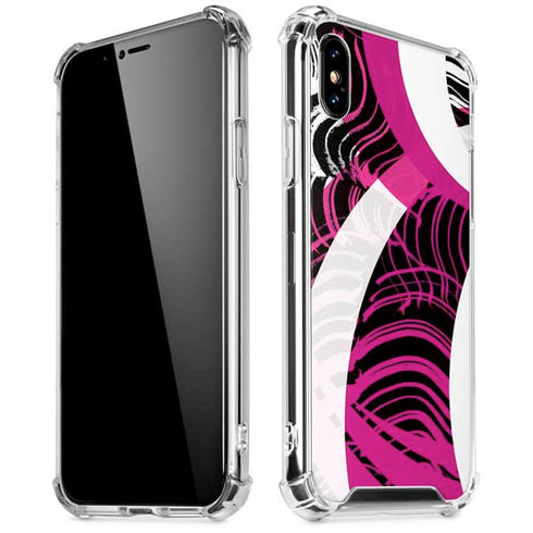 Pink and White Hipster iPhone X/XS Clear Case