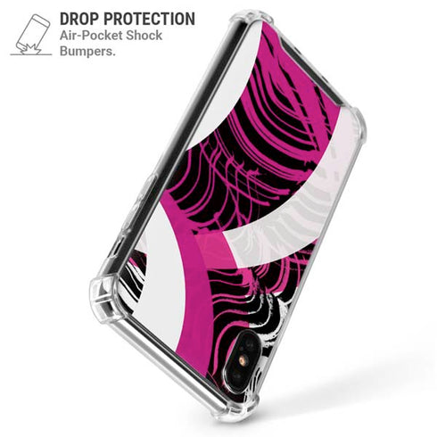 Pink and White Hipster iPhone X/XS Clear Case