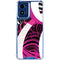 Pink and White Hipster Moto G Play 4G (2024) Clear Case