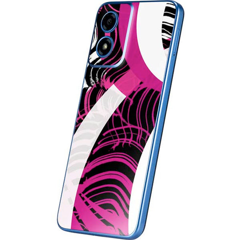 Pink and White Hipster Moto G Play 4G (2024) Skin