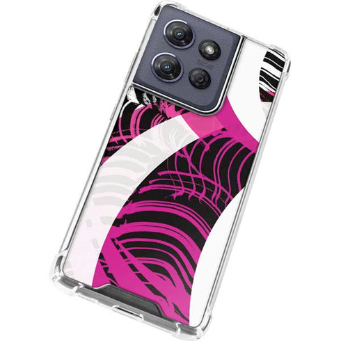 Pink and White Hipster Moto G Play 5G (2025) Clear Case
