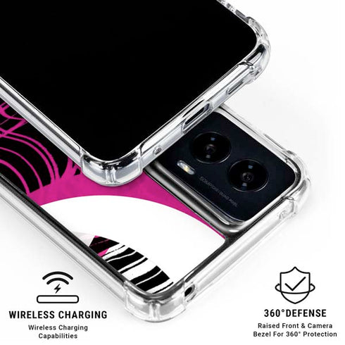 Pink and White Hipster Moto G Power 5G (2024) Clear Case