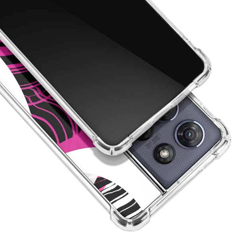 Pink and White Hipster Moto G Stylus 5G (2025) Clear Case