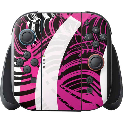 Pink and White Hipster Nintendo Switch 2 (2025) with Joy-Con Skin