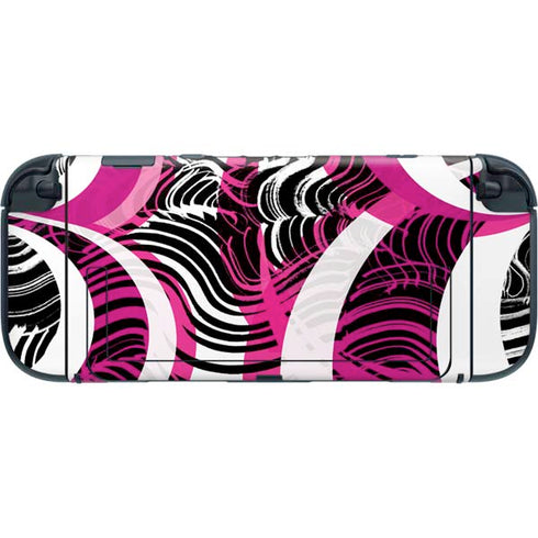Pink and White Hipster Nintendo Switch 2 (2025) with Joy-Con Skin
