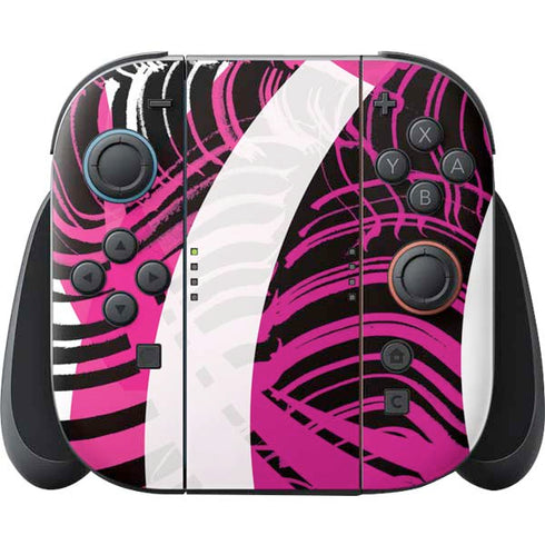 Pink and White Hipster Nintendo Switch 2 (2025) Joy-Con Controller Skin