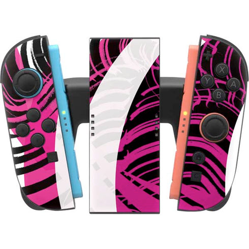 Pink and White Hipster Nintendo Switch 2 (2025) Joy-Con Controller Skin