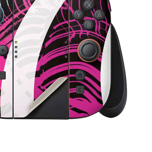 Pink and White Hipster Nintendo Switch 2 (2025) Joy-Con Controller Skin