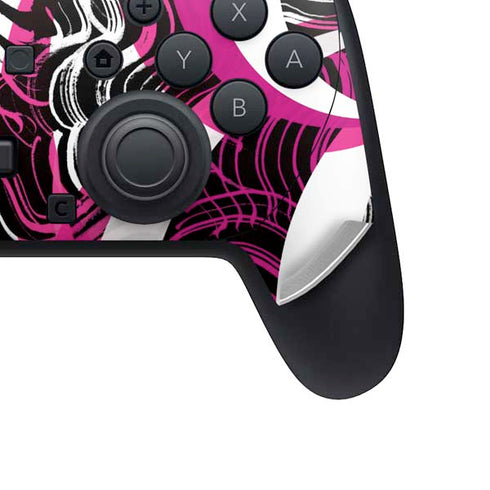 Pink and White Hipster Nintendo Switch 2 (2025) Pro Controller Skin