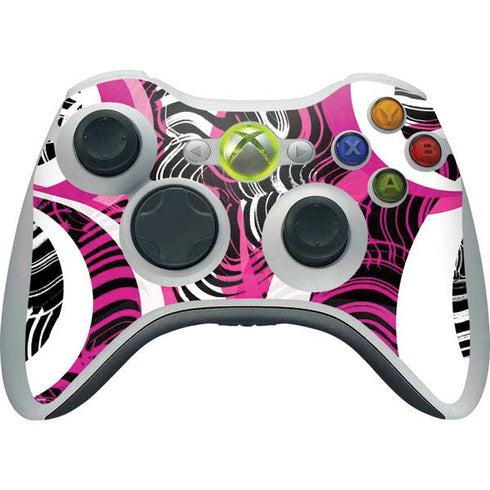 Pink and White Hipster Xbox 360 Wireless Controller Skin