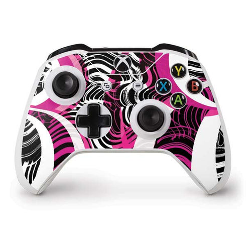 Pink and White Hipster Xbox One S Controller Skin