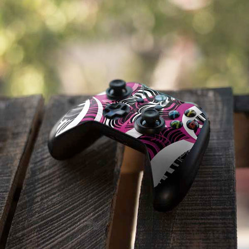 Pink and White Hipster Xbox One X Controller Skin