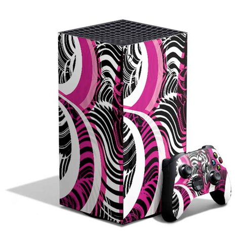 Pink and White Hipster XBox Series X Digital Edition Bundle Skin