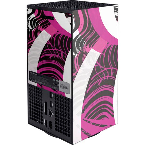 Pink and White Hipster XBox Series X Digital Edition Console Skin