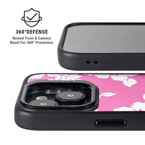 Pink and White iPhone 15 Kickstand Case