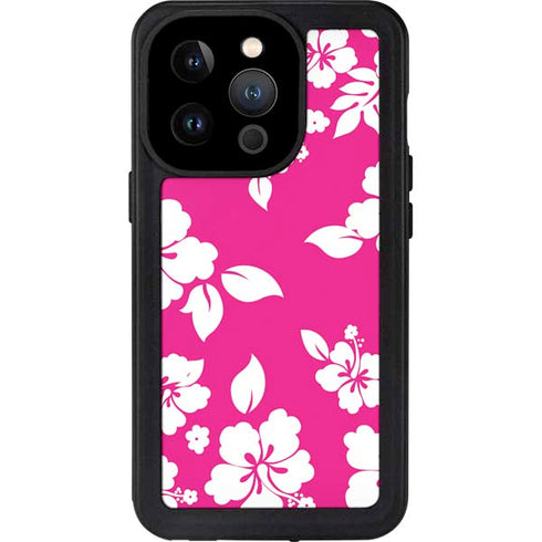 Pink and White iPhone 15 Pro Waterproof Case