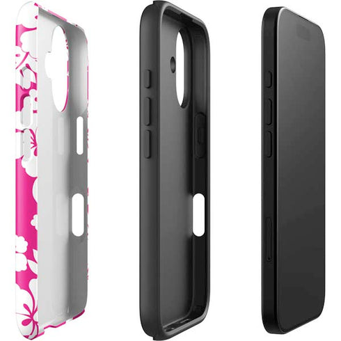 Pink and White iPhone 16 Plus Impact Case