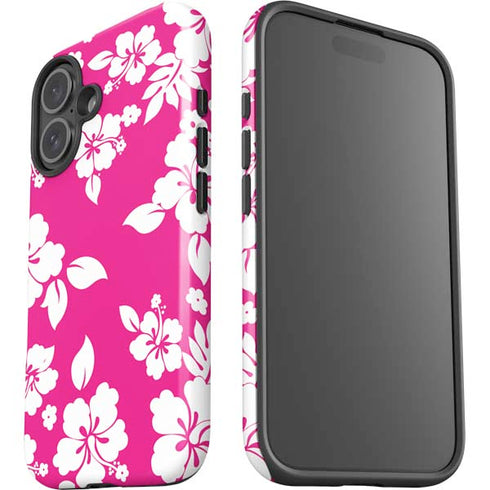 Pink and White iPhone 16 Plus Impact Case