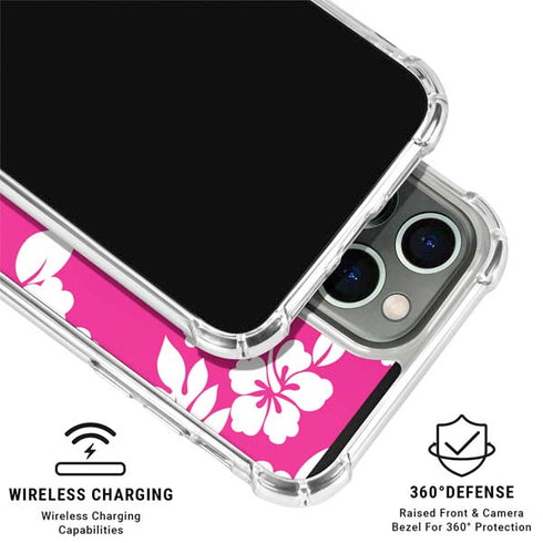 Pink and White iPhone 16 Pro Max Clear Case