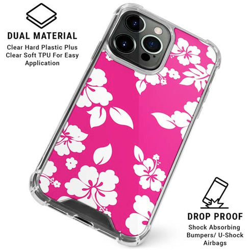 Pink and White iPhone 16 Pro Max Clear Case