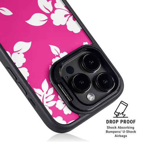 Pink and White iPhone 16 Pro Max Kickstand Case