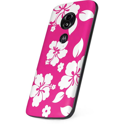 Pink and White Moto E5 Play Skin