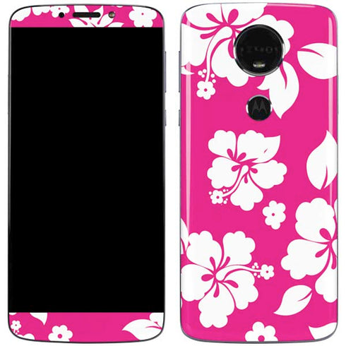 Pink and White Moto E5 Plus Skin