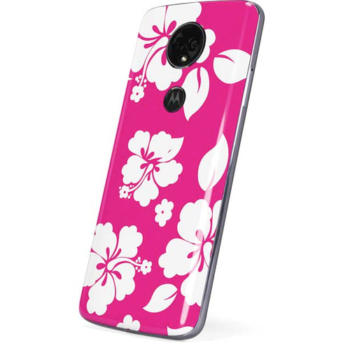 Pink and White Moto E5 Plus Skin