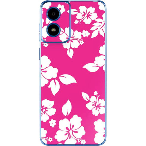 Pink and White Moto G Play 4G (2024) Skin