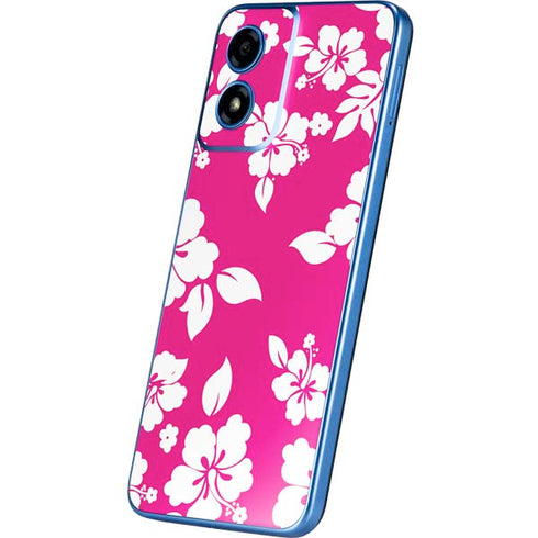 Pink and White Moto G Play 4G (2024) Skin