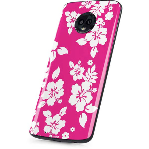Pink and White Moto G6 Skin