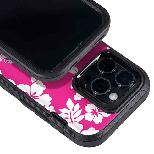 Pink and White Otterbox Defender iPhone Skin