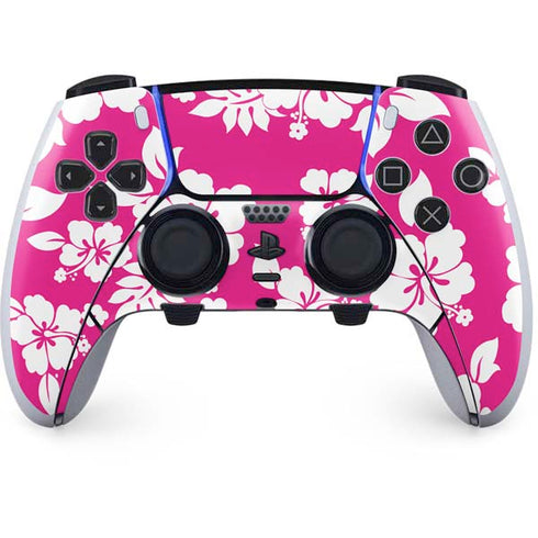 Pink and White PS5 DualSense Edge Pro Controller Skin