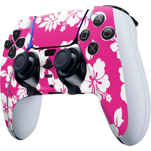Pink and White PS5 DualSense Edge Pro Controller Skin