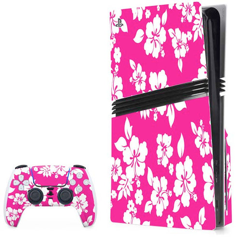 Pink and White PS5 Pro Disk Bundle Skin