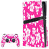 Pink and White PS5 Pro Disk Bundle Skin