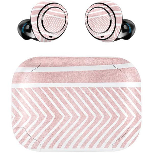 Pink and White Stripes Amazon Echo Buds Skin