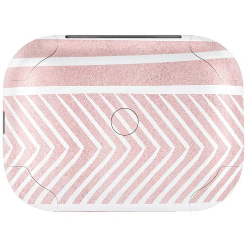 Pink and White Stripes Amazon Echo Buds Skin