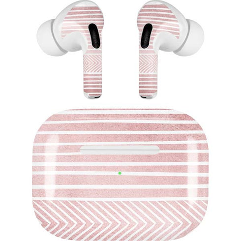 Pink and White Stripes AirPods Skins
