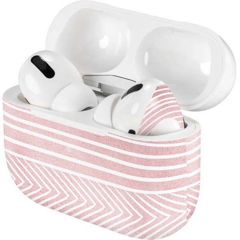 Pink and White Stripes AirPods Skins