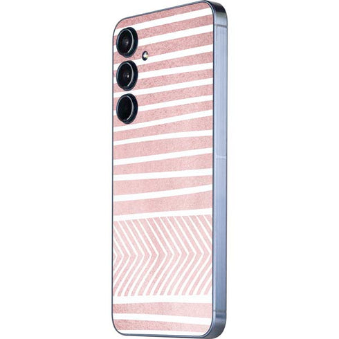 Pink and White Stripes Galaxy A35 5G Skin