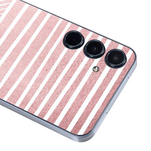 Pink and White Stripes Galaxy A35 5G Skin