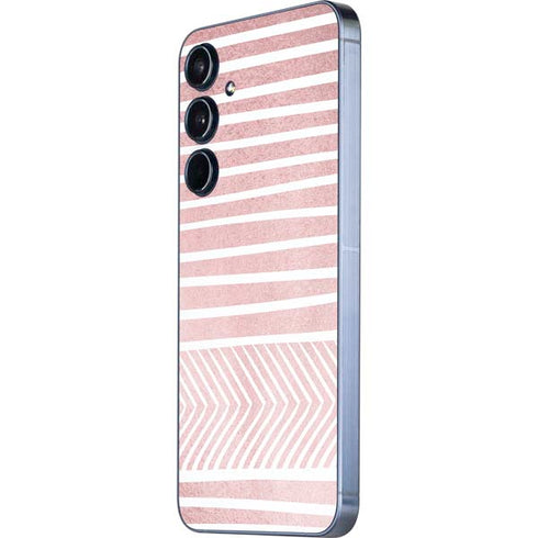Pink and White Stripes Galaxy A55 5G Skin