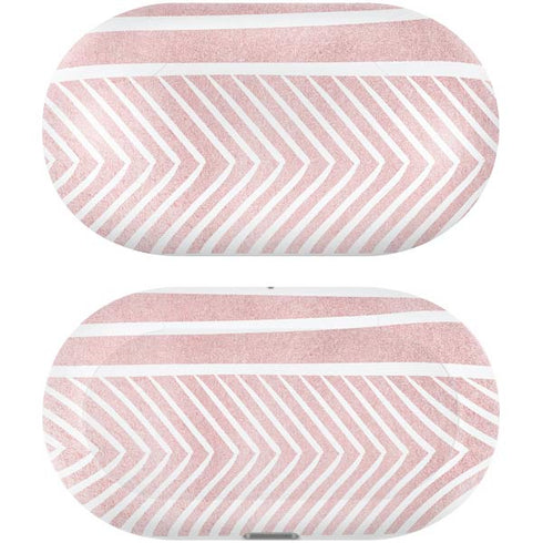 Pink and White Stripes Galaxy Buds Plus Skin