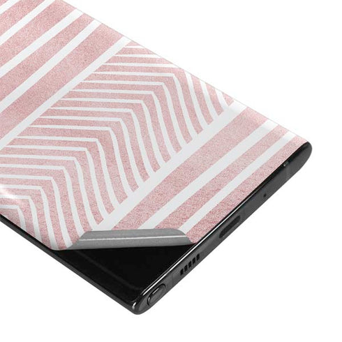 Pink and White Stripes Galaxy Note 10 Plus Skin