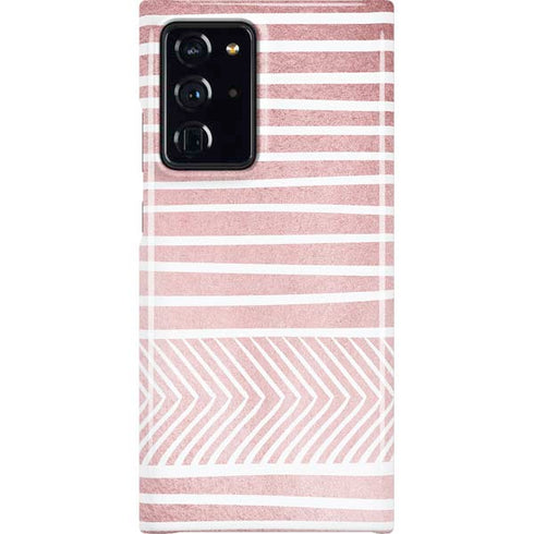 Pink and White Stripes Galaxy Cases